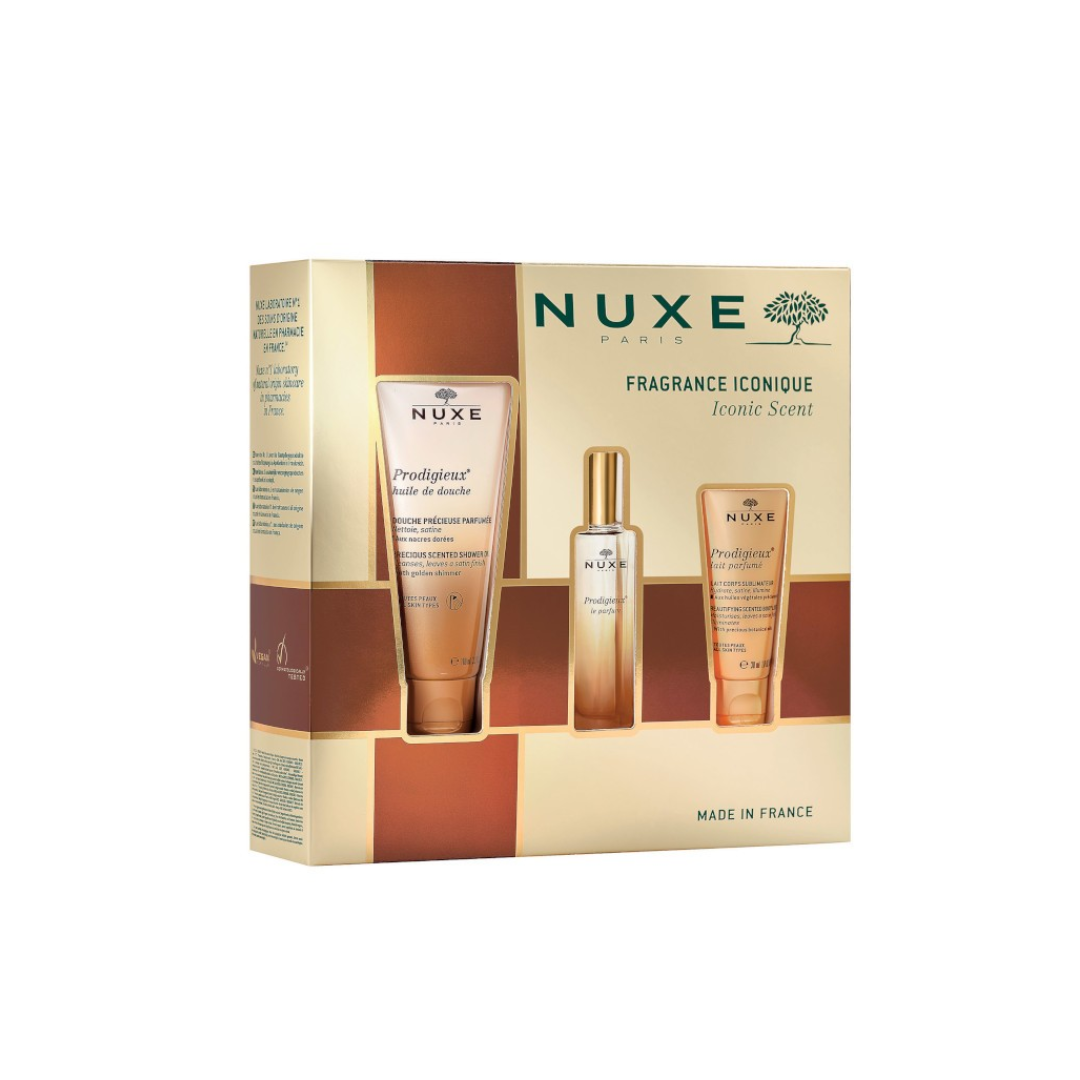 Nuxe-coffret-Prodigieuse-Huile-doucheLe-parfumlait-parfume.png Nuxe coffret Prodigieuse Huile douche+ Le parfum+ Lait parfume – Image 1