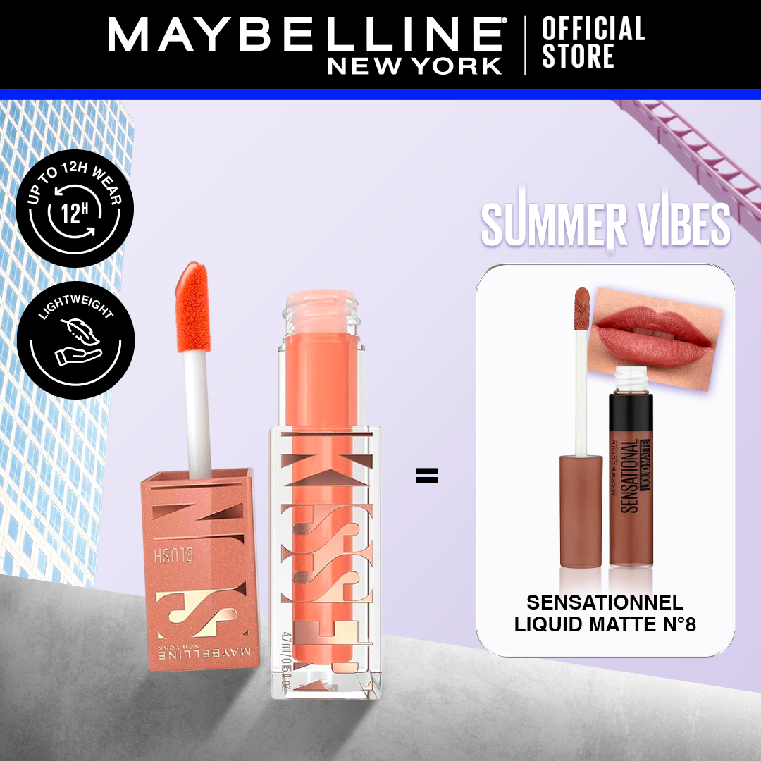 Offre-SUNKISSER-N°2RAL.png Maybelline Sunkisser 02 Uptown Glow 4.7ml + Sensational Liquid N08 Pack – Image 1