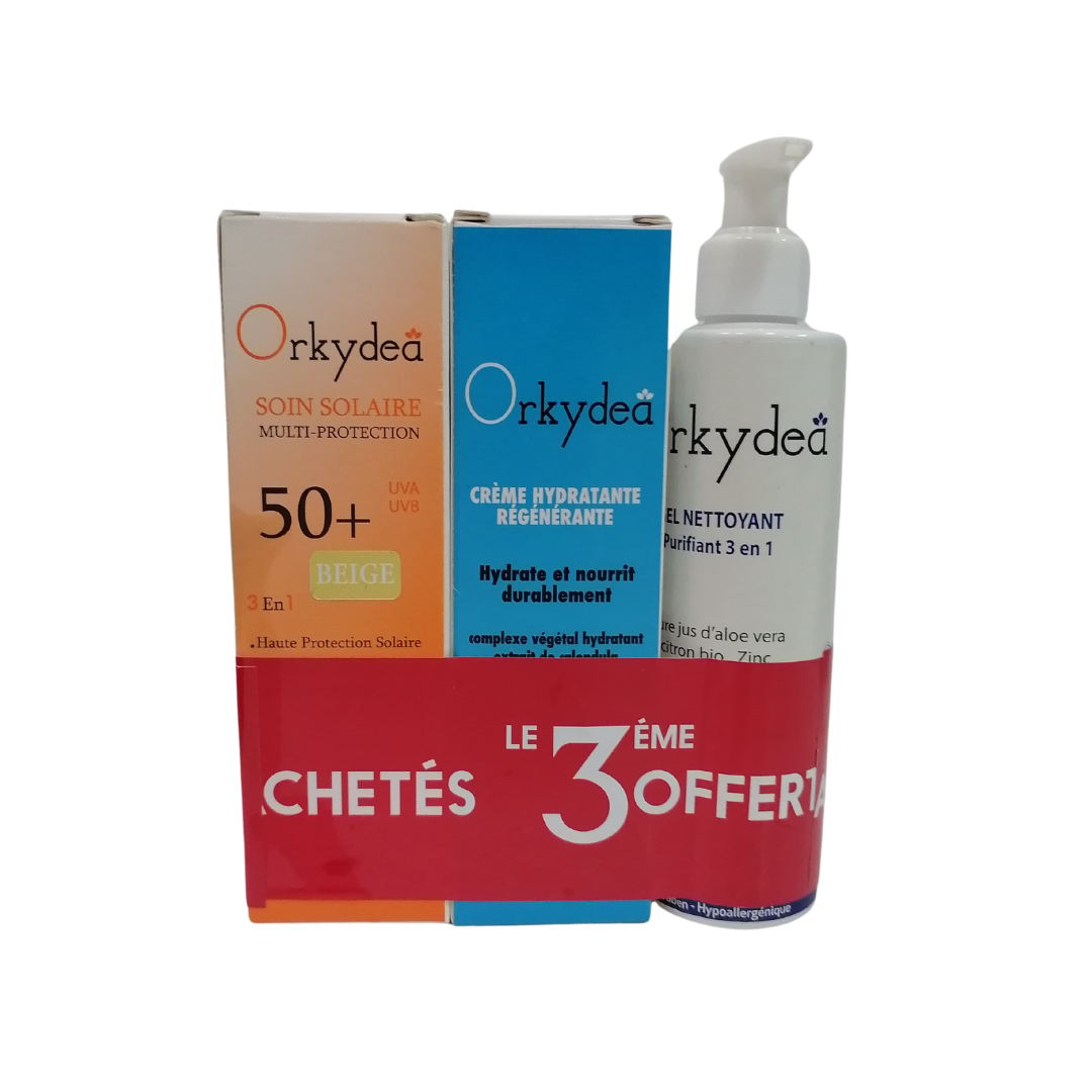 Orkydea-duo-pack-ecran-solairecreme-hydratantegel-nettoyant-1-1.png Orkydea Ecran Solaire+ Creme Hydratante+ Gel Nettoyant – Image 1