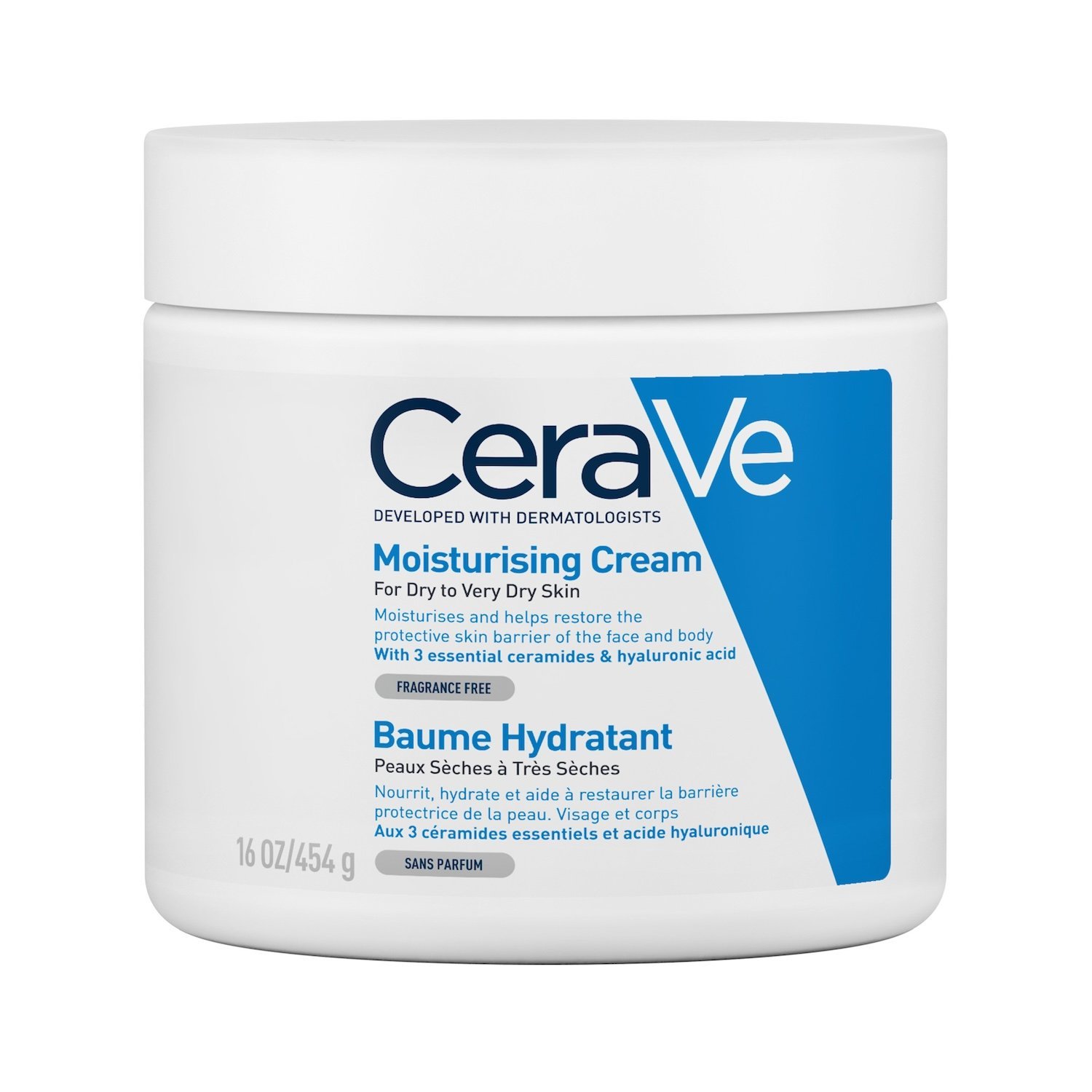Packshot-Front-17-1.jpg CeraVe Baume Hydratant Nourrissant Peau Sèche à Très Sèche | 454g – Image 1