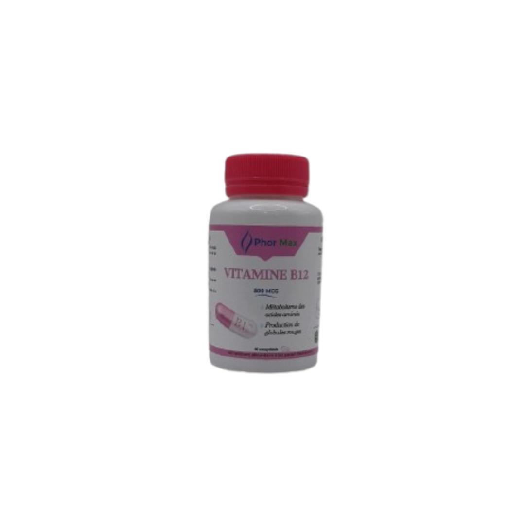 Phormax-Vitamine-B12-60-Comprimes.png Phormax Vitamine B12 60 Comprimes – Image 1