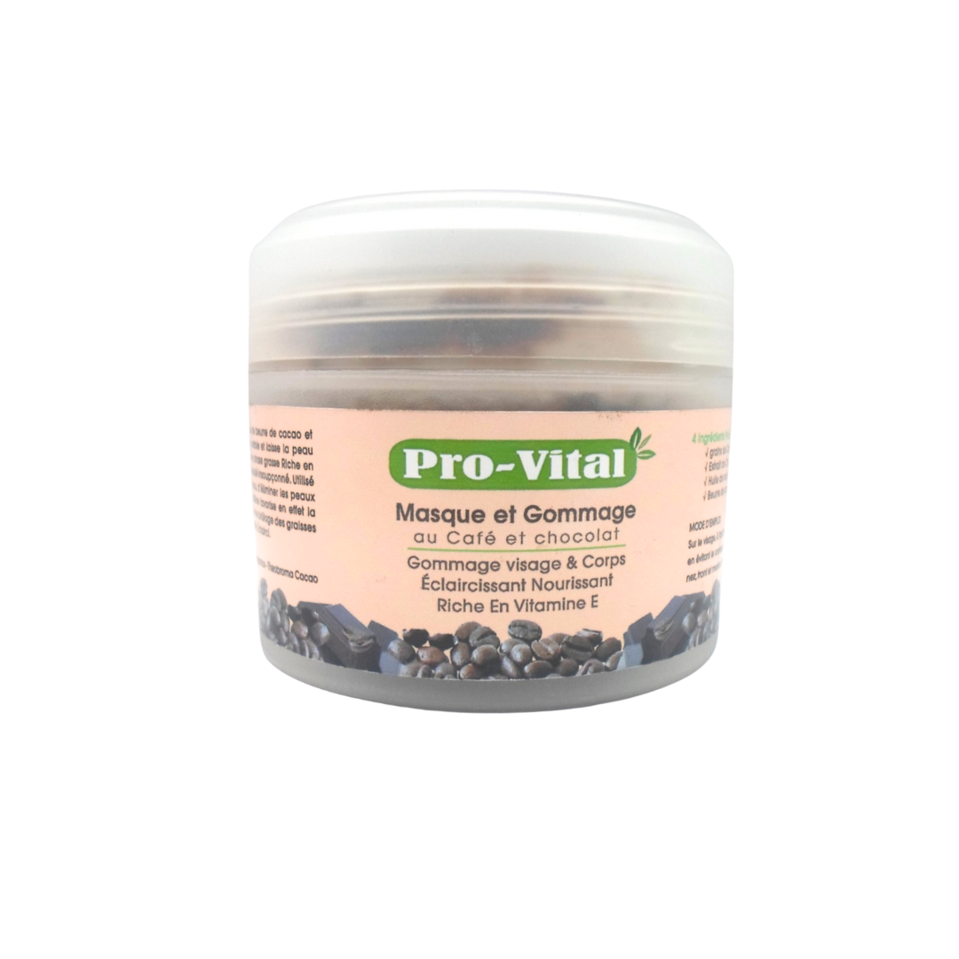 Pro-vital-masque-chocolat-200gr-1.png Pro Vital Masque et Gommage au Café et chocolat 200gr – Image 1
