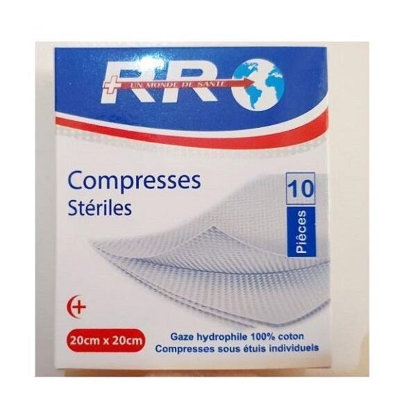 RR Compresse Steriles 20*20 Boite de 10 Pièces
