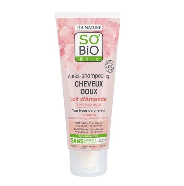 SO BIO APRES SHAMPOOING DOUX AU LAIT D&rsquo;AMANDE 200ML