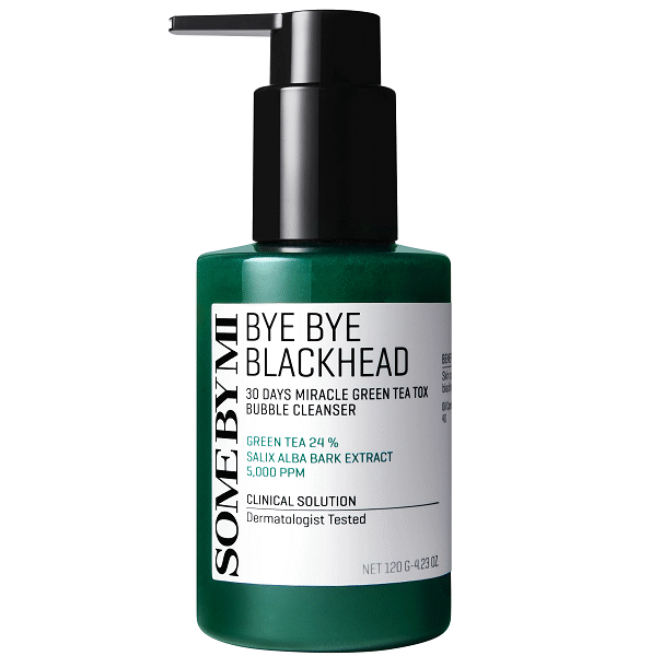 SOME BY MI BYE BYE BLACKHEAD 30 DAYS MIRACLE GREEN TEA TOX BUBBLE CLEANSER 120G