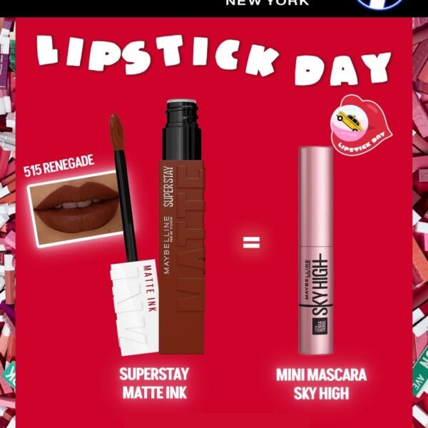 MAYBELLINE SUPERSTAY MATTE INK 515 RENEGADE NU = MNY SKY HIGH MINI