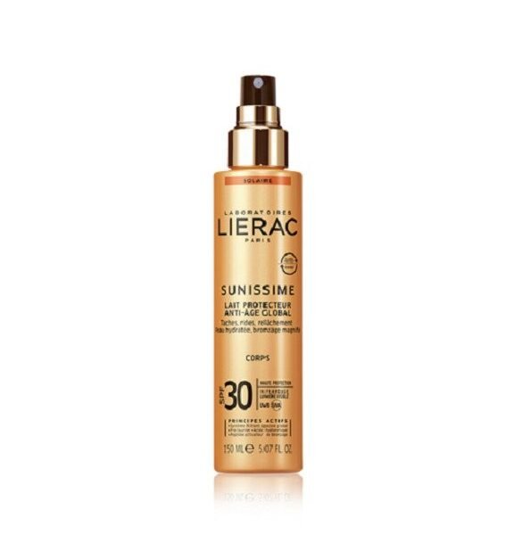 LIERAC SUNISSIME LAIT PROTECTEUR SPF30 Anti-âge Global Corps 150ml