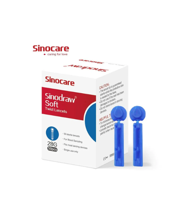 Sinocare-Lancettes-Steriles-50pcs-1.png Sinocare Lancettes Steriles 50 Pieces – Image 1