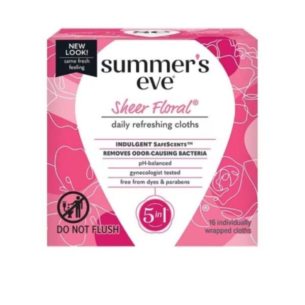 Summer&rsquo;s Eve Sheer Floral Cleansing Cloths 16 Unités