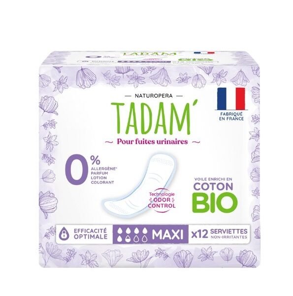 TADAM SERVIETTES FUITES URINAIRES MAXI X 12