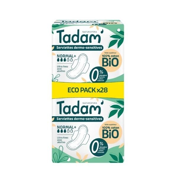 TADAM SERVIETTES ULTRA NORMAL+ 14 UNITES X2 PACK PROMO