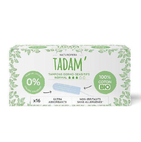 Tadam Tampons Coton Bio Normal 16 unités