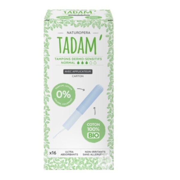 Tadam Tampons Coton Bio Avec Appli Normal 16 Pieces