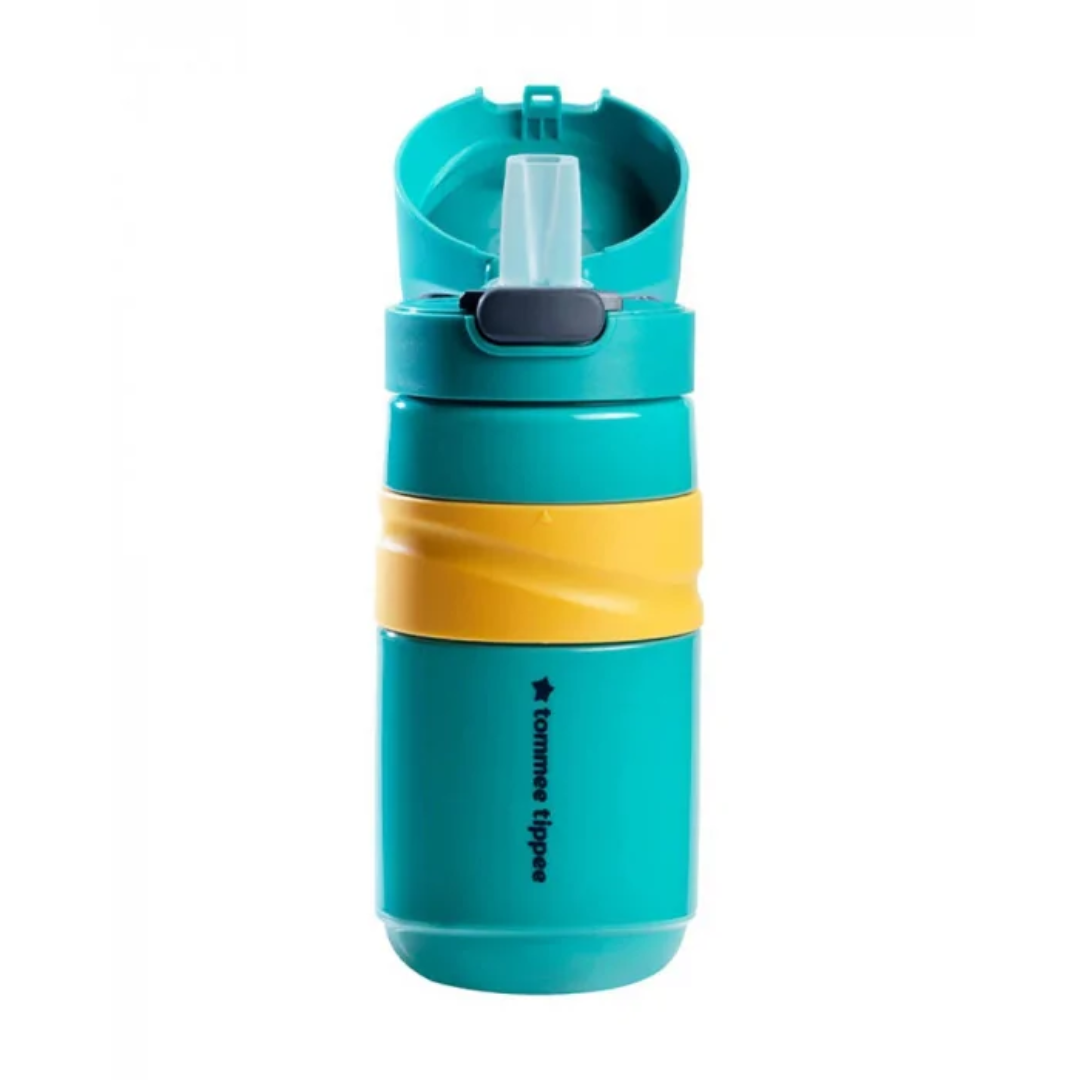 Tommee-Tippee-Gourde-anti-fruite-avec-paille-500ml-Turquoise-1.png Tommee Tippee Gourde Anti-Fuite avec Paille 500ml – Turquoise – Image 1