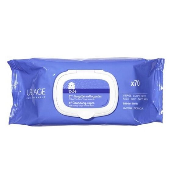 Uriage Bébé – 1ères lingettes nettoyantes *70