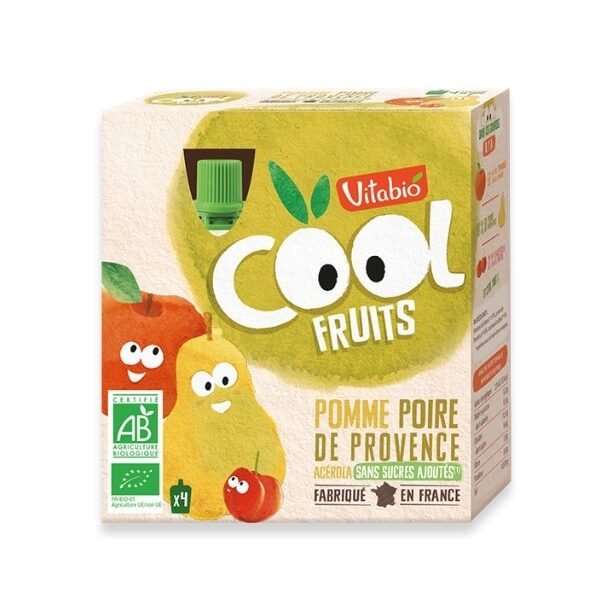 VITABIO COOL FRUITS POMME ACEROLA 4 X 90G