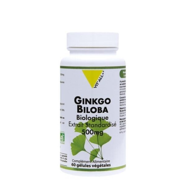 VITALL PLUS GINKGO BILOBA 500MG 60 GELULES
