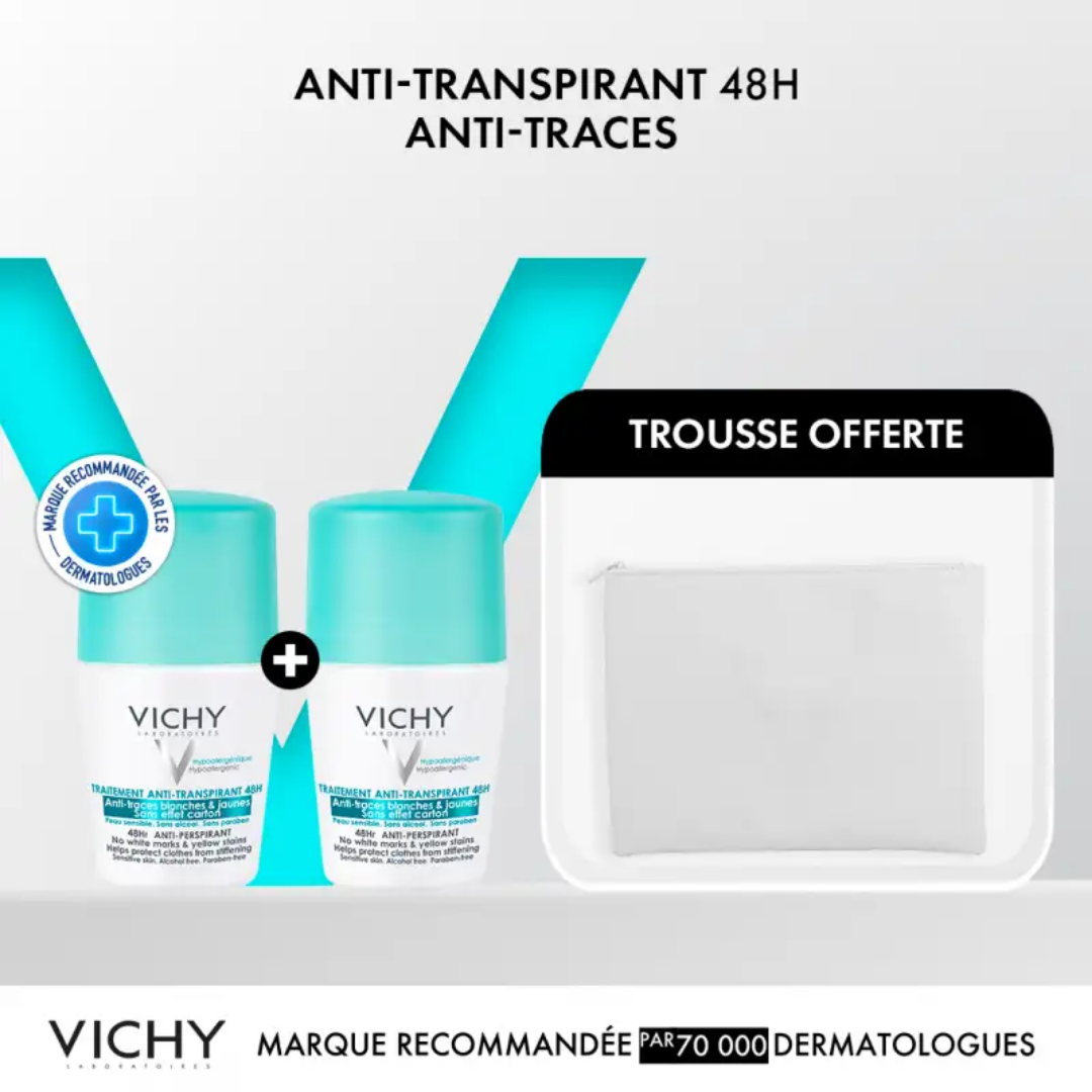 Vichy-Deodorant-Bille-Anti-Trace-Blanche-2x50ml-Trousse.png Vichy Deodorant Bille Anti Trace Blanche 2x50ml Trousse – Image 1