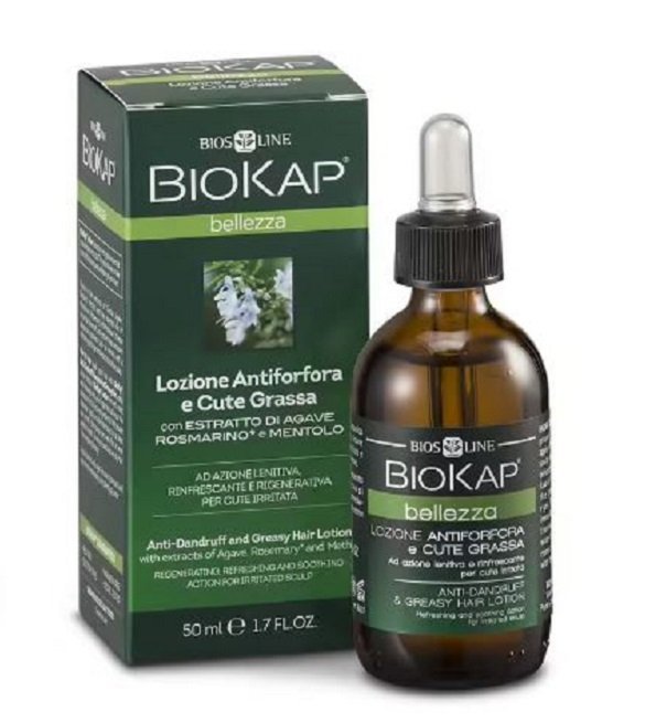 biokap-lotion-anti-pelliculaire-1.jpg BIOKAP LOTION ANTIPELLICULAIRE ET CHEVEUX GRAS LOTION SANS RINÇAGE 50ML – Image 1