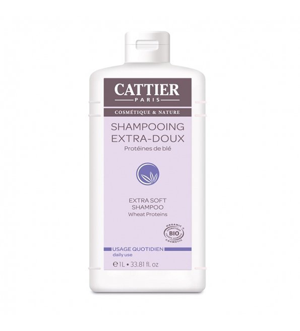 cattier-sh-1.jpg Cattier Shampooing Extra doux Usage Frequent 1L – Image 1