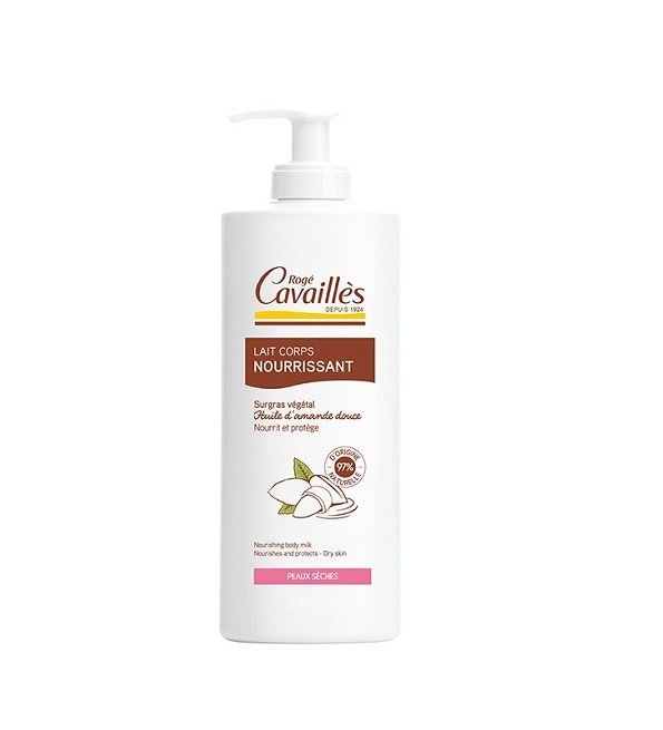 cavailles-lait-bain-et-douche-hydratant-surgras-actif.jpg ROGE CAVAILLES NUTRISSANCE LAIT CORPS NOURRISSANT SURGRAS VITAMINE PEAUX SECHES 400ML – Image 1