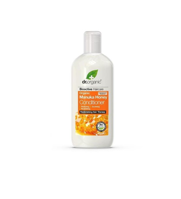 dr-organic-conditionner-manuka-1.png Dr Organic Après Shampoing au Miel de Manuka 265Ml – Image 1