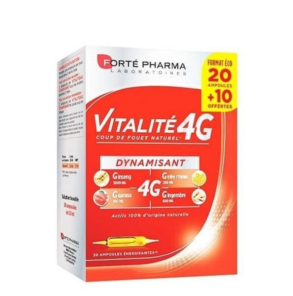 Forté Pharma Vitalité 4g Dynamisant – 20 Ampoules +10 offertes