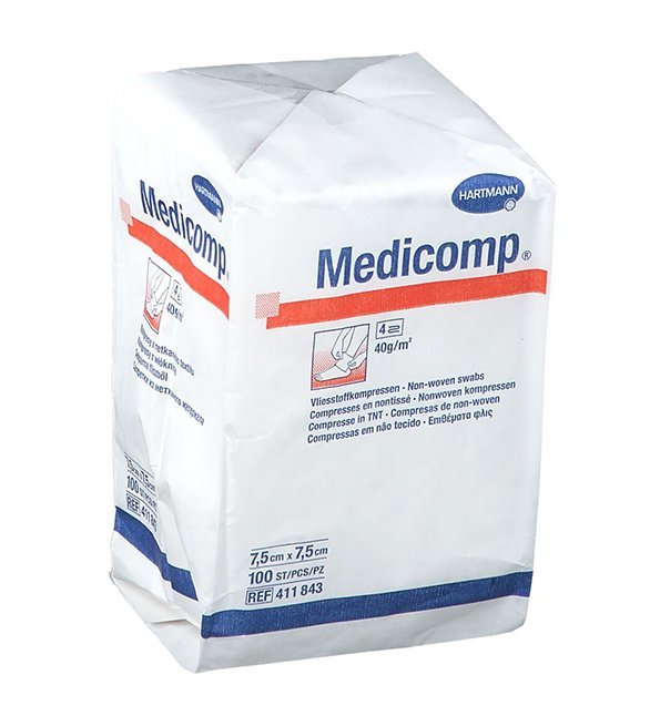 hartmann-medicomp-1.jpg Hartmann medicompresses 7.5*7.5cm 100/boite – Image 1