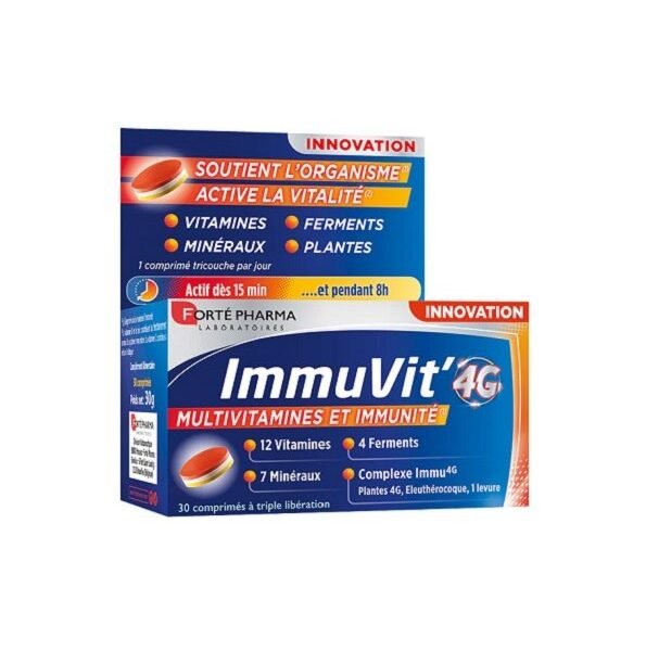 FORTE PHARMA IMMUVIT&rsquo;4G Multivitamines et Immunité 30 Comprimès