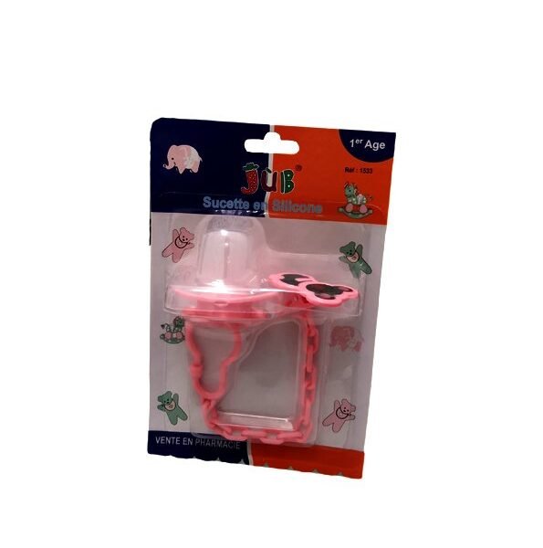 Juniors sucette en silicone  jub 1age +clips