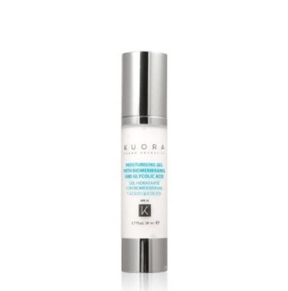 KUORA GEL HYDRATANT AUX BIOMEMBRANES ET A L&rsquo;ACIDE GLYCOLIQUE SPF10 50ML