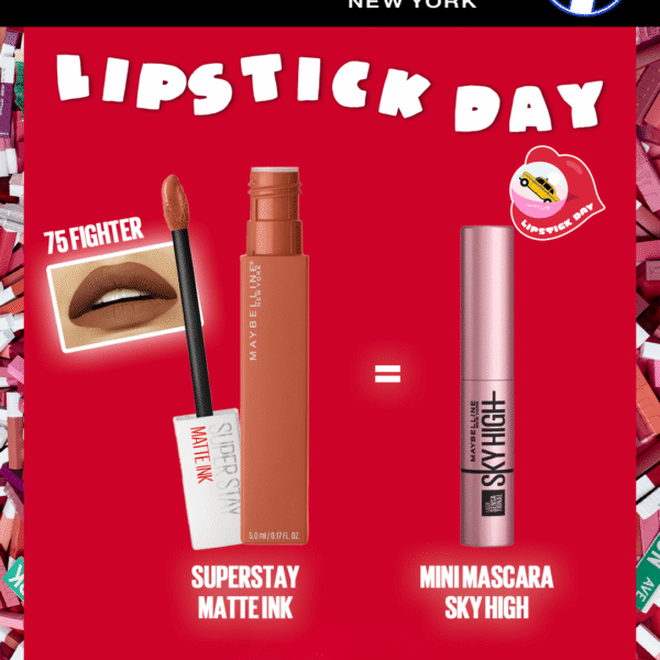 MAYBELLINE SUPERSTAY MATTE INK 75 FIGHTER = MNY SKY HIGH MINI