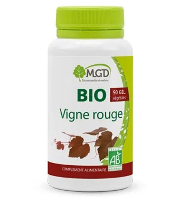 mgdnature-vigne-rouge-bio-parapharmacie-maroc-casablanca-1.jpg Mgd Nature Vigne Rouge Bio – 90 Gélules – Image 1