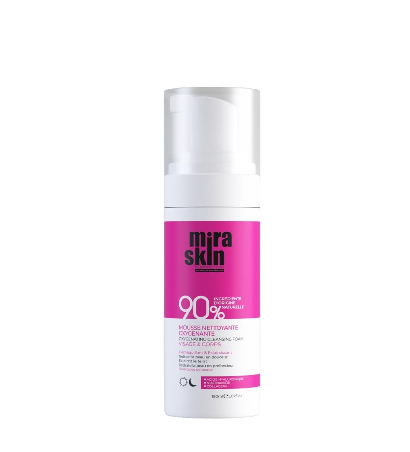 miraskin-mousse-nettoyante-1.jpg Miraskin Mousse Nettoyante Oxygenante 150ml – Image 1