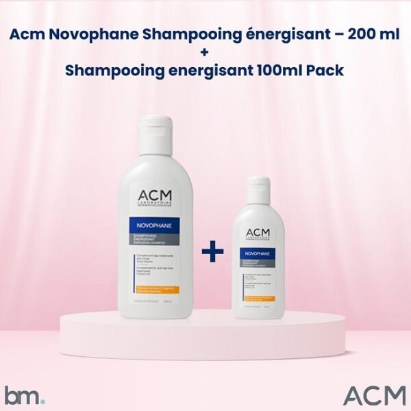Acm Novophane Shampooing énergisant – 200 ml + Shampooing 100ml Offert