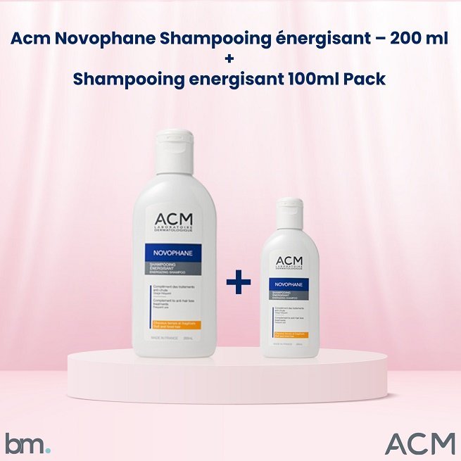 novophane-shampooing-energisant-pack.jpg Acm Novophane Shampooing énergisant – 200 ml + Shampooing 100ml Offert – Image 1