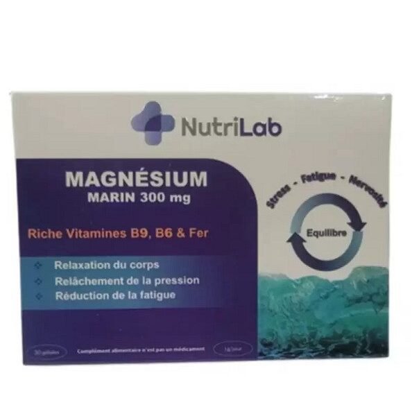 NUTRILAB Magnesium Marin 300mg 30 Gelules