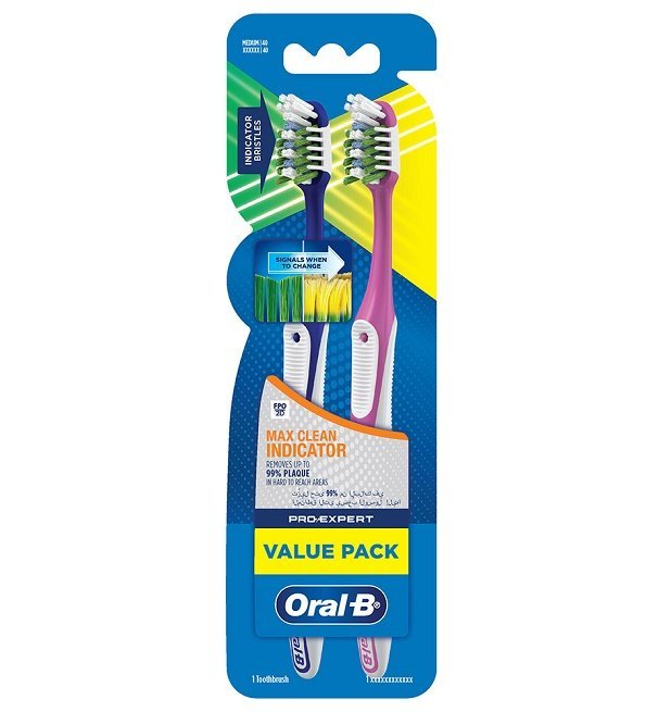 oralb-brosse-adent-proexpert-maxi-clean-indicateur-souple-pack-lotde2.jpg Oral-B Bad Pro-Expert Maxi Clean Indicateur Soft lot de 2 – Image 1
