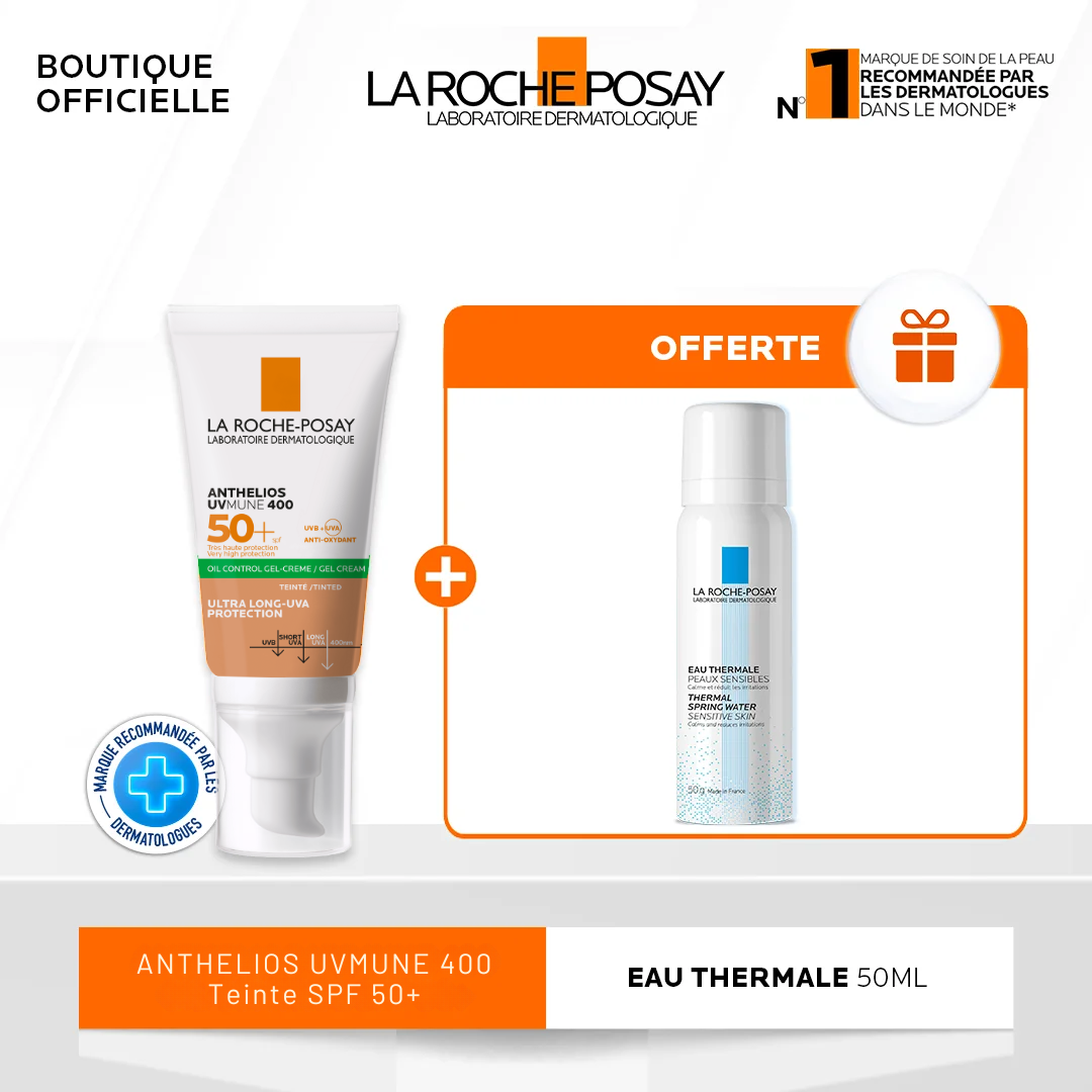 pack-matifiante-teinte.png La Roche-Posay Anthelios Oil Control Matifiante Teintée SPF50+ = Eau Thermale 50ml Offerte – Image 1