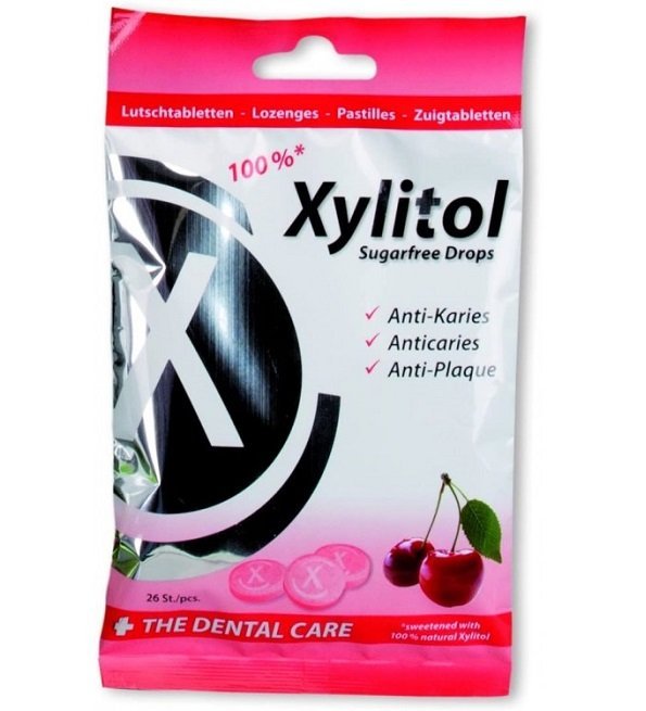 xylitol-drops-cherry-sugar-free-1.jpg XYLITOL DROPS CHERRY SUGAR FREE 26 Pièces – Image 1