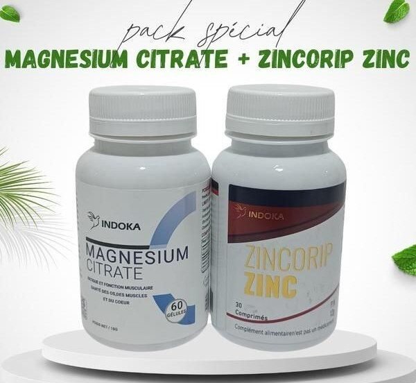 Indoka Pack Relax | Zincorip Zinc 30Comprimés + Magnesium Citrate 60Gélules